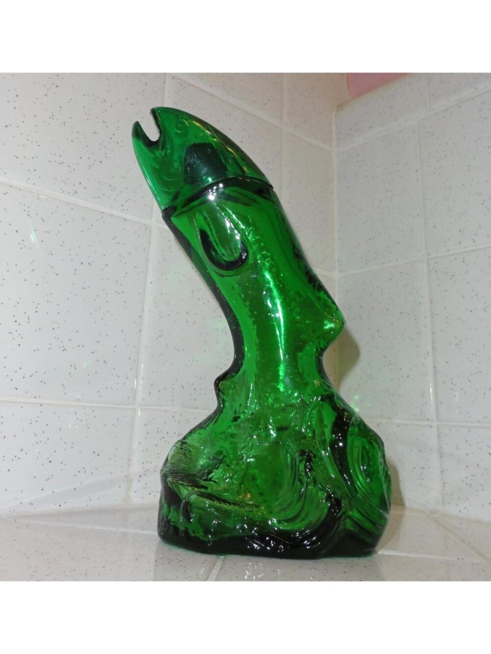 Vintage Avon Rainbow Trout Aftershave Bottle Empty fish mcm decorative glass
